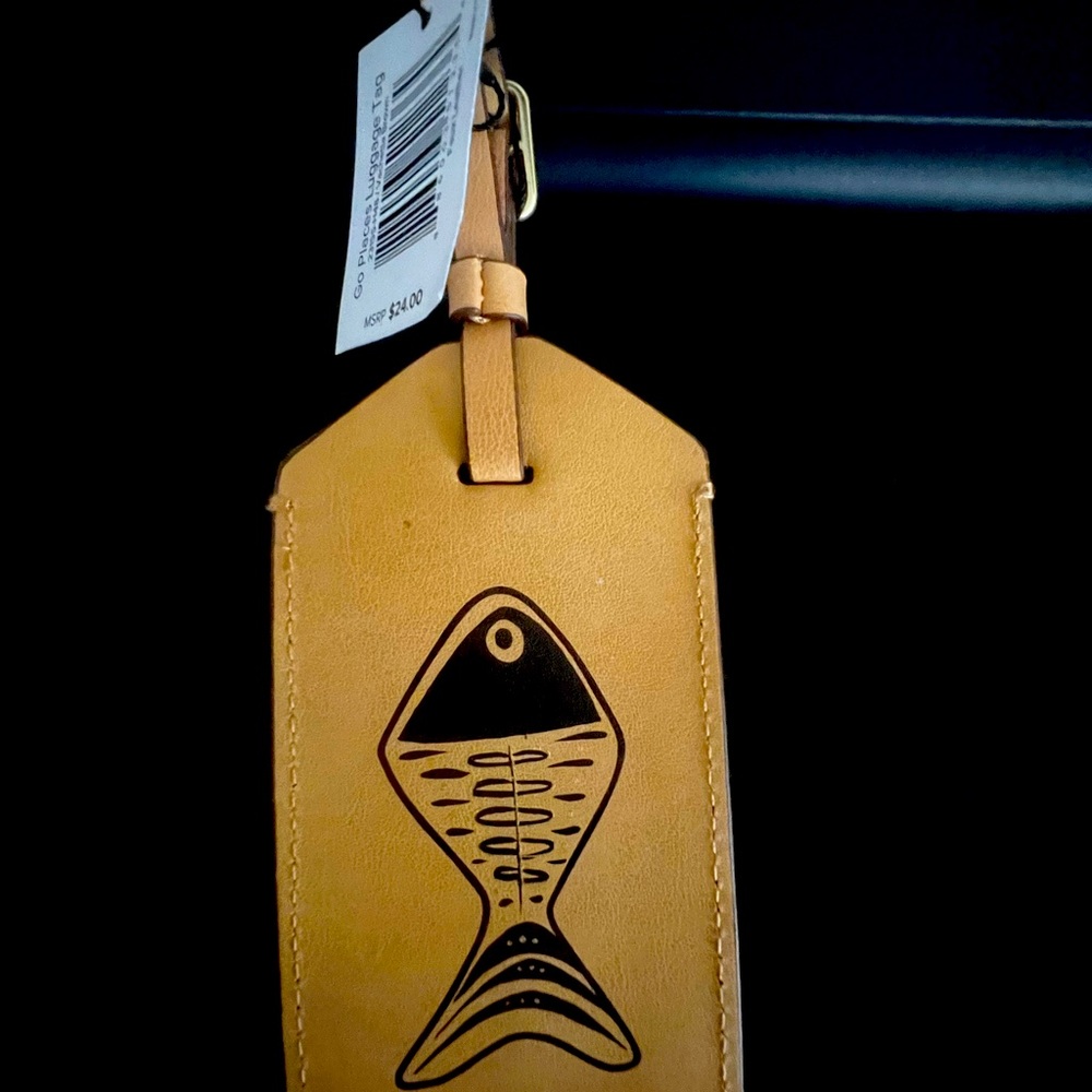 Vera Bradley “Go Places “ leather luggage tag